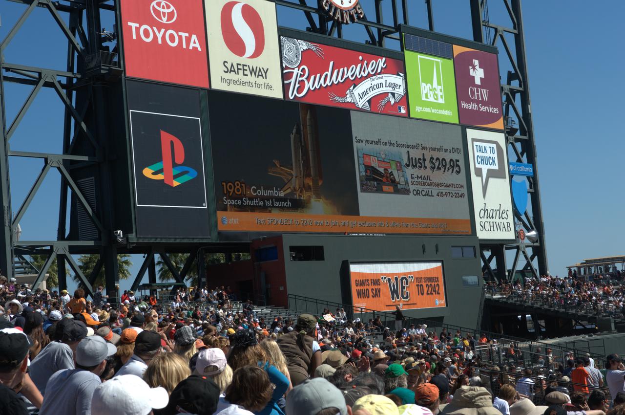 NASA Day at AT&T Park: NASA and the San Francisco Giants share a day to celebrate the 50 year anniversaries.