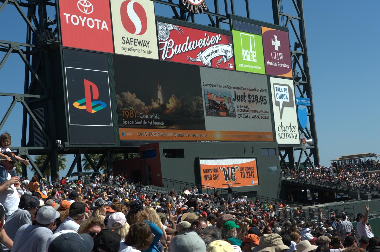 NASA Day at AT&T Park: NASA and the San Francisco Giants share a day to celebrate the 50 year anniversaries.