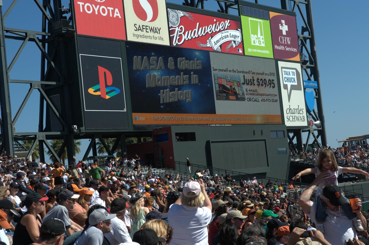 NASA Day at AT&T Park: NASA and the San Francisco Giants share a day to celebrate the 50 year anniversaries.