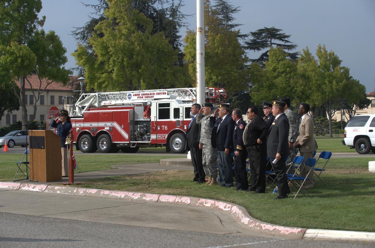 September 11th remembrance ceremony held in front of NASA Research Park Bldg-17 (Lunar Science Institute) hosted by the American Legion, Post 881, Moffett Field.
