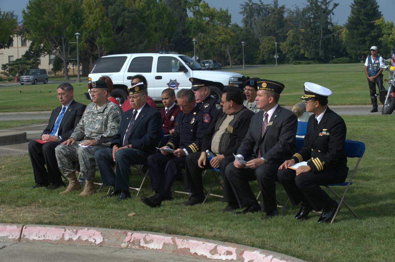 September 11th remembrance ceremony held in front of NASA Research Park Bldg-17 (Lunar Science Institute) hosted by the American Legion, Post 881, Moffett Field.