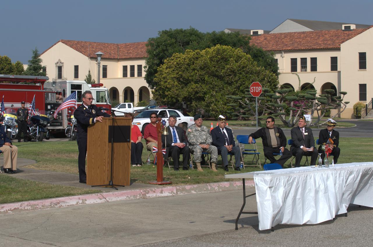 September 11th remembrance ceremony held in front of NASA Research Park Bldg-17 (Lunar Science Institute) hosted by the American Legion, Post 881, Moffett Field.