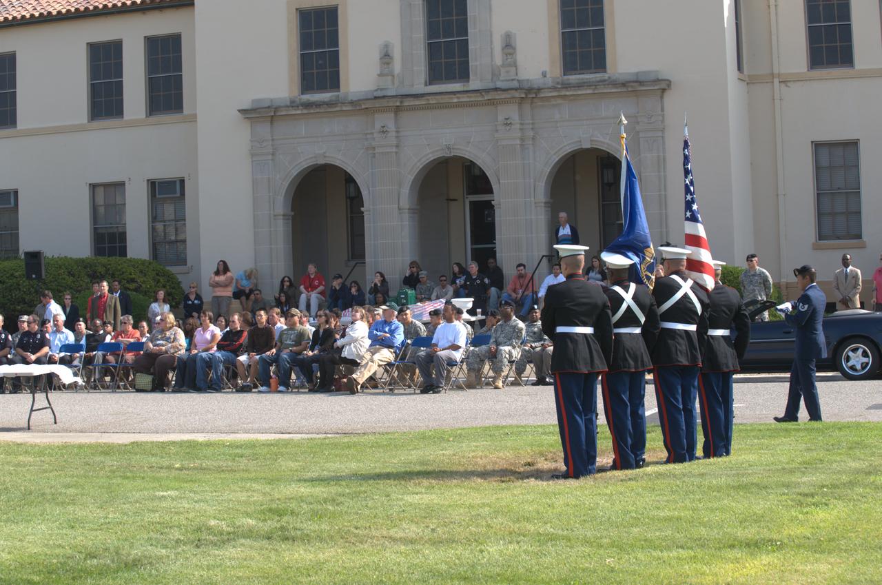 September 11th remembrance ceremony held in front of NASA Research Park Bldg-17 (Lunar Science Institute) hosted by the American Legion, Post 881, Moffett Field.