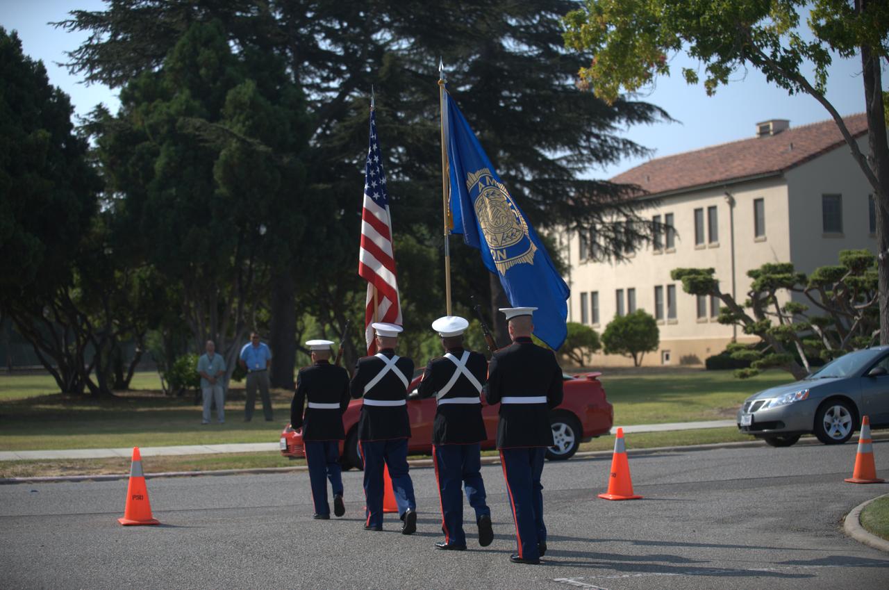 September 11th remembrance ceremony held in front of NASA Research Park Bldg-17 (Lunar Science Institute) hosted by the American Legion, Post 881, Moffett Field.