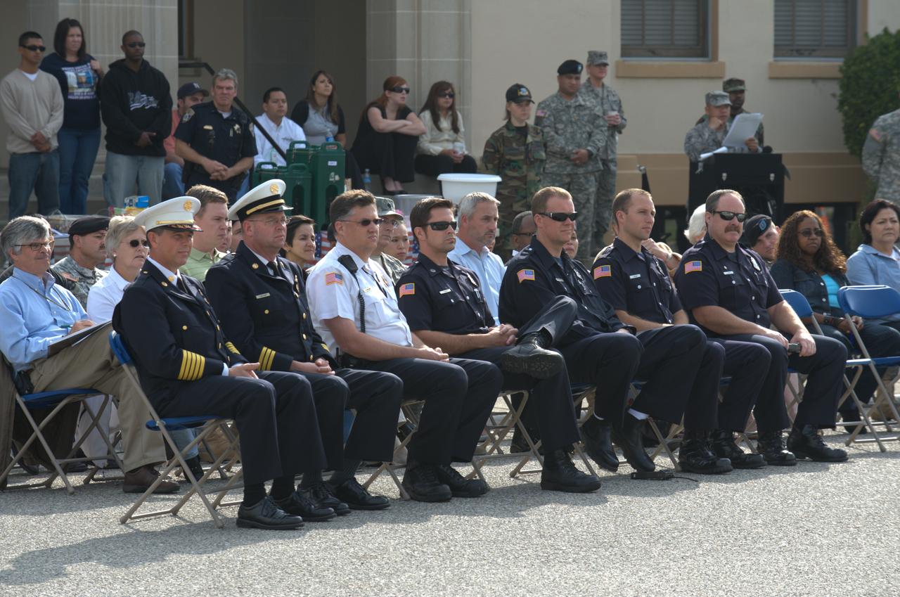 September 11th remembrance ceremony held in front of NASA Research Park Bldg-17 (Lunar Science Institute) hosted by the American Legion, Post 881, Moffett Field.