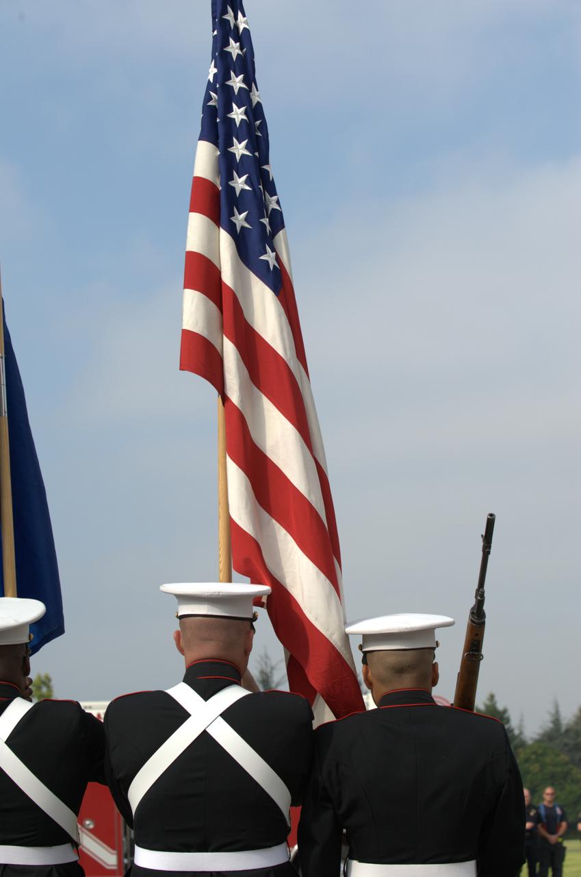 September 11th remembrance ceremony held in front of NASA Research Park Bldg-17 (Lunar Science Institute) hosted by the American Legion, Post 881, Moffett Field.