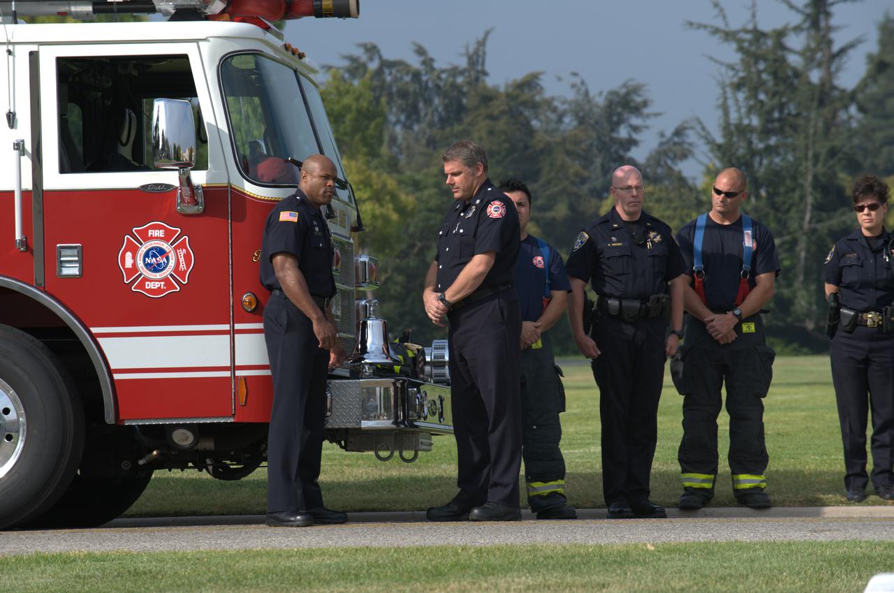 September 11th remembrance ceremony held in front of NASA Research Park Bldg-17 (Lunar Science Institute) hosted by the American Legion, Post 881, Moffett Field.