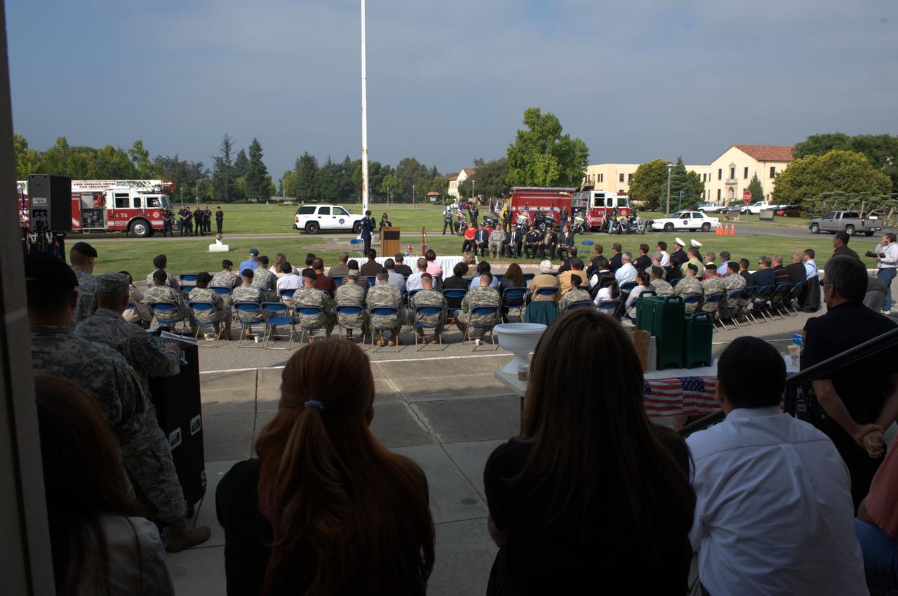 September 11th remembrance ceremony held in front of NASA Research Park Bldg-17 (Lunar Science Institute) hosted by the American Legion, Post 881, Moffett Field.