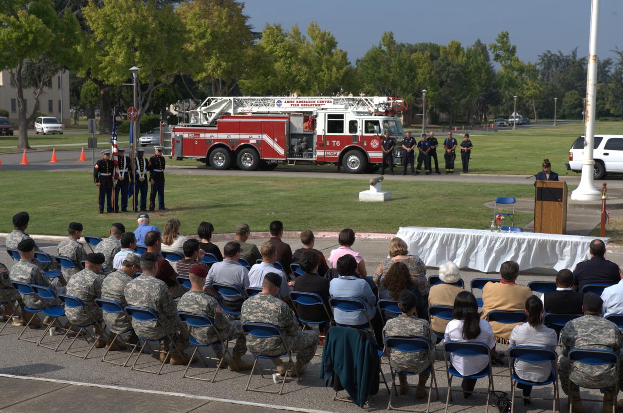 September 11th remembrance ceremony held in front of NASA Research Park Bldg-17 (Lunar Science Institute) hosted by the American Legion, Post 881, Moffett Field.