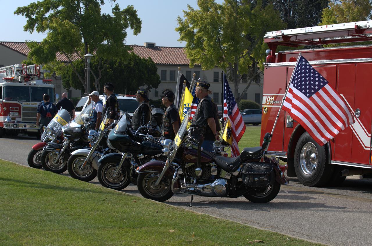 September 11th remembrance ceremony held in front of NASA Research Park Bldg-17 (Lunar Science Institute) hosted by the American Legion, Post 881, Moffett Field.