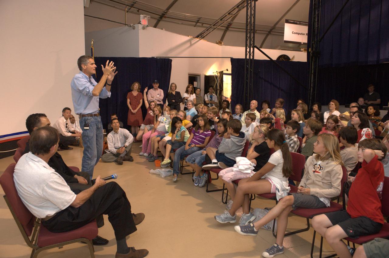Tech Talk on Extreme Rovers: Unveiling the latest findings of Robotic Exploration of Extreme Environments shown in the Immersve Theater NASA Ames Exploration Center Bldg 943A  Dr Chris McKay of Ames offers open discussion about rovers in the exporation of Earth, the Moon and Mars.