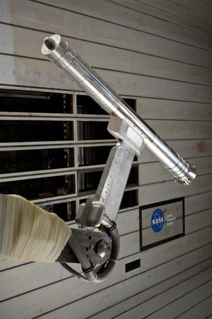 2.8% Scale Ares I acoustic model re-entry model in Ames 11ft. Supersonic Wind Tunnel test-11-0192