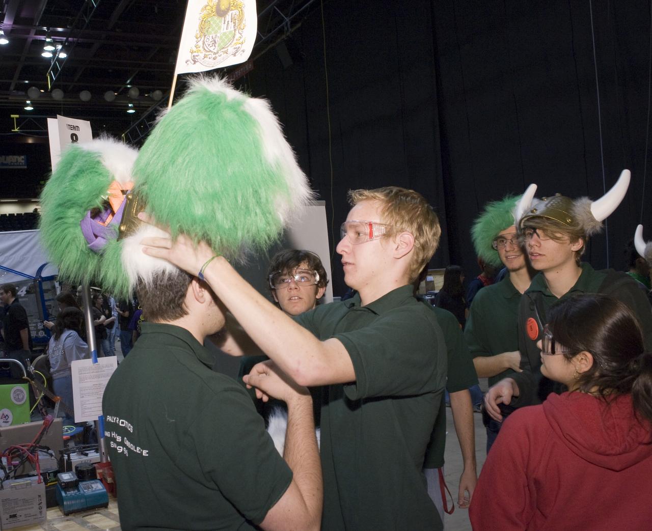 FIRST Robotics Competition  'Lunacy'  hosted by NASA at San Jose State University Event Center. For Inspiration and Recognition of Science and Technology let the games begin.  Palo Alto High School The Vikings team #8