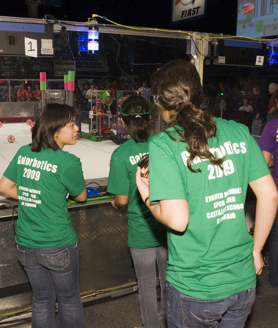 FIRST Robotics Competition  'Lunacy'  hosted by NASA at San Jose State University Event Center. For Inspiration and Recognition of Science and Technology let the games begin. Gatorbotics team #1700