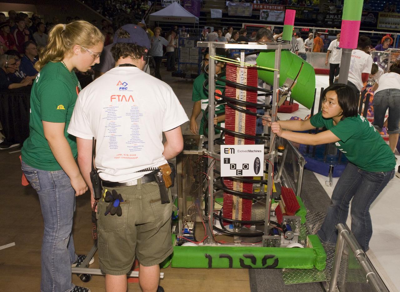 FIRST Robotics Competition  'Lunacy'  hosted by NASA at San Jose State University Event Center. For Inspiration and Recognition of Science and Technology let the games begin. Gatorbotics team #1700