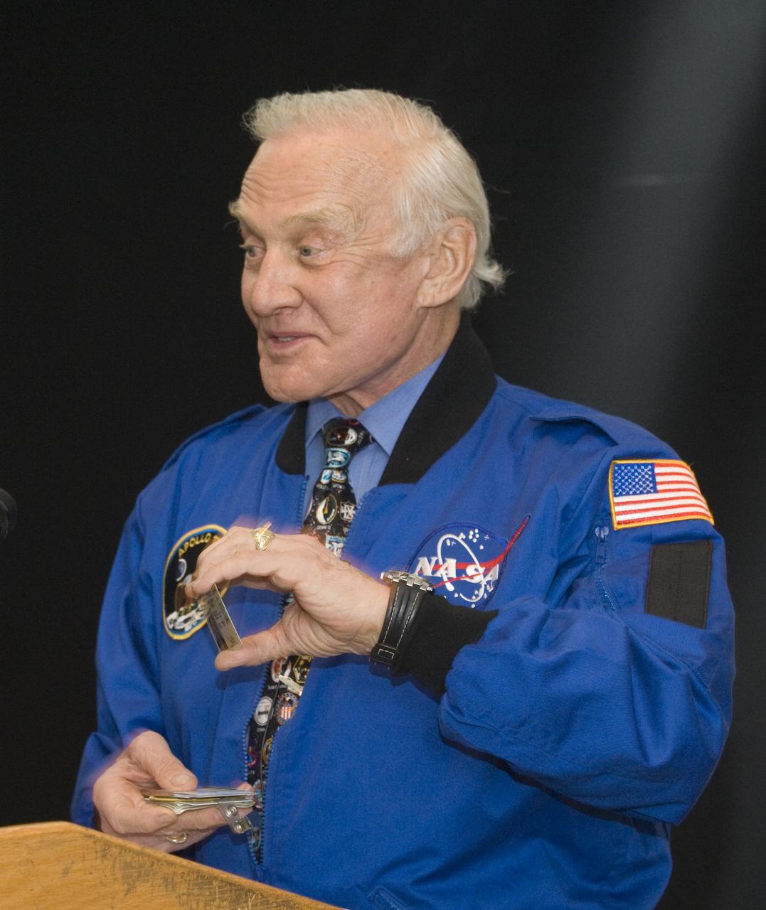 Yuri's Night 2009 held at the California Acaemy of Sciences in San Francisco, California Right is Apollo 11 Astronaut Buzz Aldrin.