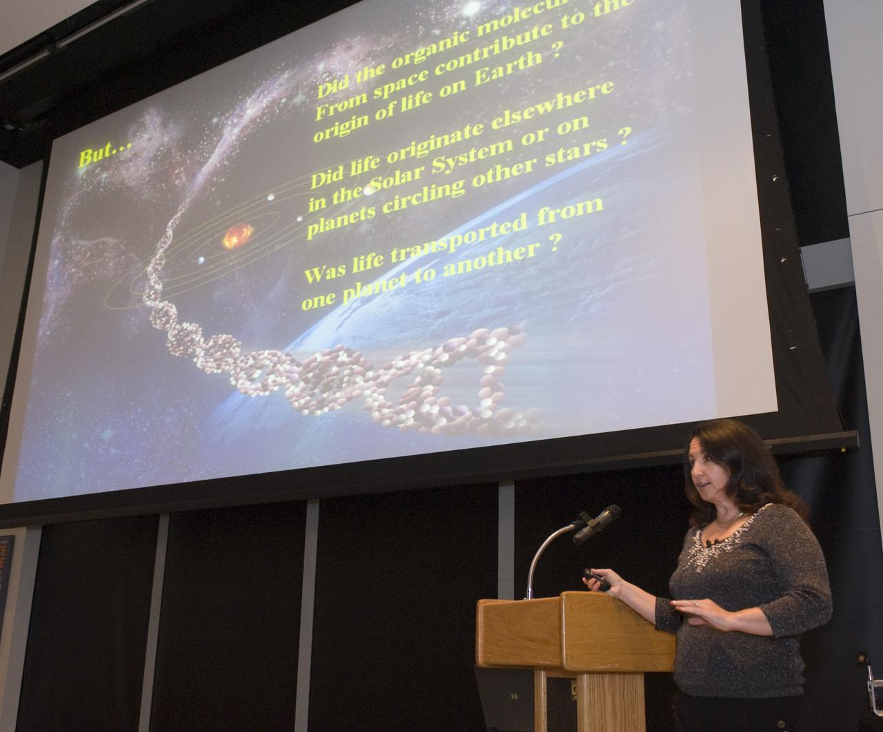 Yuri's Night 2009 held at the California Acaemy of Sciences in San Francisco, California Yvonne Pendleton, Ames Deputy Associate Director.