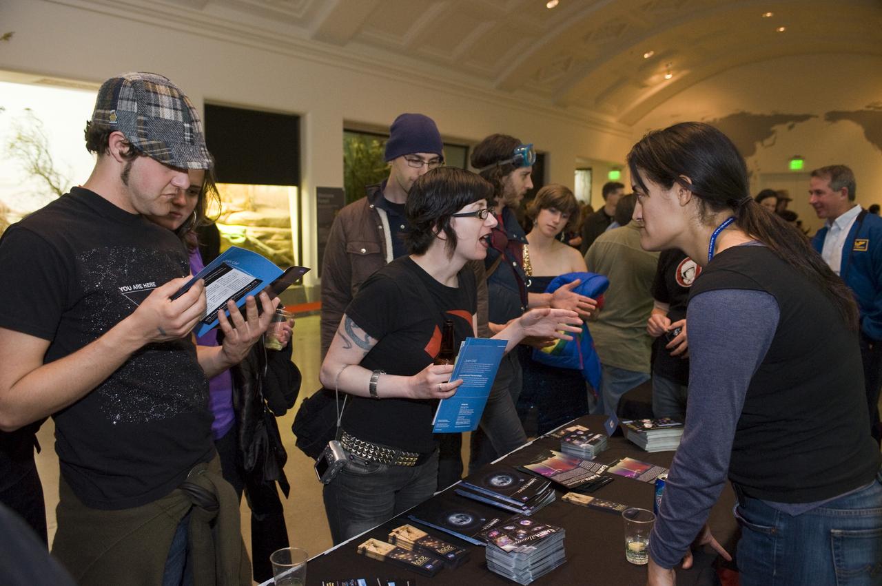 Yuri's Night 2009 held at the California Acaemy of Sciences in San Francisco, California Christine Ivie at the Ames Education booth.