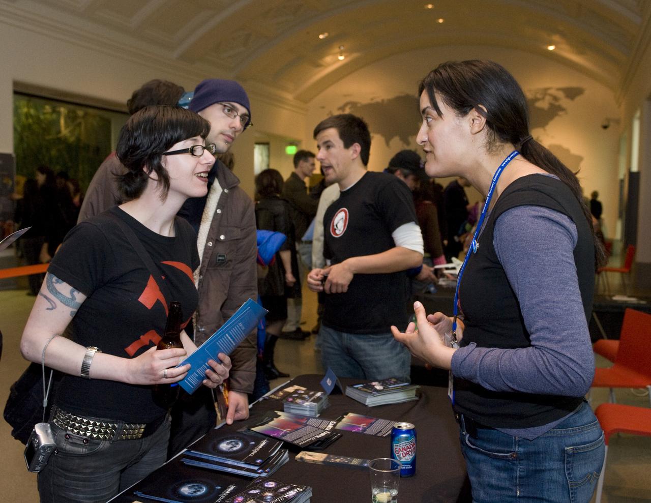 Yuri's Night 2009 held at the California Acaemy of Sciences in San Francisco, California Christine Ivie at the Ames Education booth.