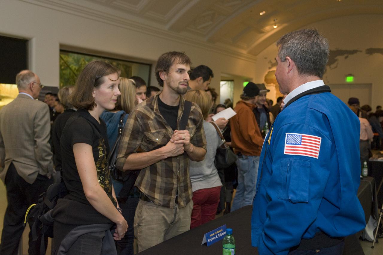 Yuri's Night 2009 held at the California Acaemy of Sciences in San Francisco, California NASA Astronaut Stephen Robinson talk to the crowd.