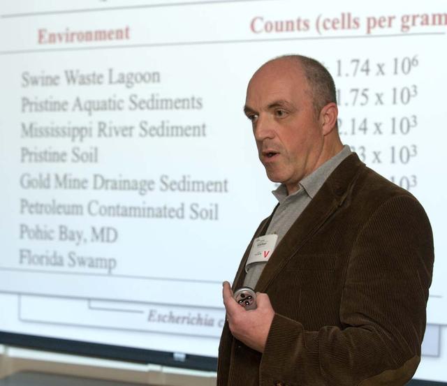 Directors Colloquium: Science Seminar by John Coates, Associate Professor of Microbiology at the University of California, Berkeley, on Microbial Perchlorate Reduction. The discovery of perchlorate in soils at the Phoenix Landing site, makes this type of organisms interesting analogues to potential life on Mars.