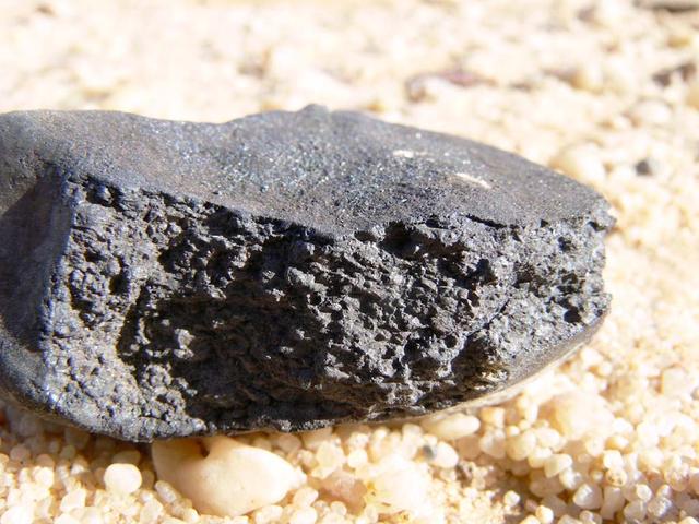 An SUV-sized Asteroid 2008TC# Impacts on October 7, 2008 in the Nubian Desert, Northern Sudan: Dr. Peter Jenniskens, NASA/SETI joined Muawia Shaddas of the University of Khartoum in leading an expedition on a search for samples.  (Meteorite #14)  Photo Credit: NASA/SETI/P. Jenniskens