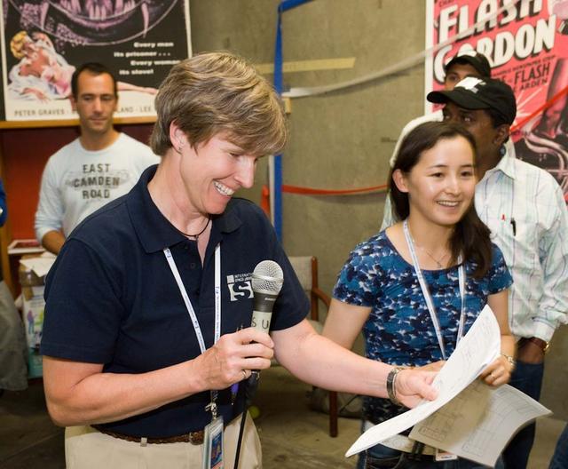 International Space University (ISU - 2009) students participated in a  Robotic Competition at NASA'A Ames Research Center, Moffett Field, Calif. This panel featured astronauts from four different space agencies with different areas of expertice and diverse perspectives. Angie Bukley, ISU SSP09 program director, and Satoko Abiko, an ISU SSP systems engineering guest lecturer, acted as judges.