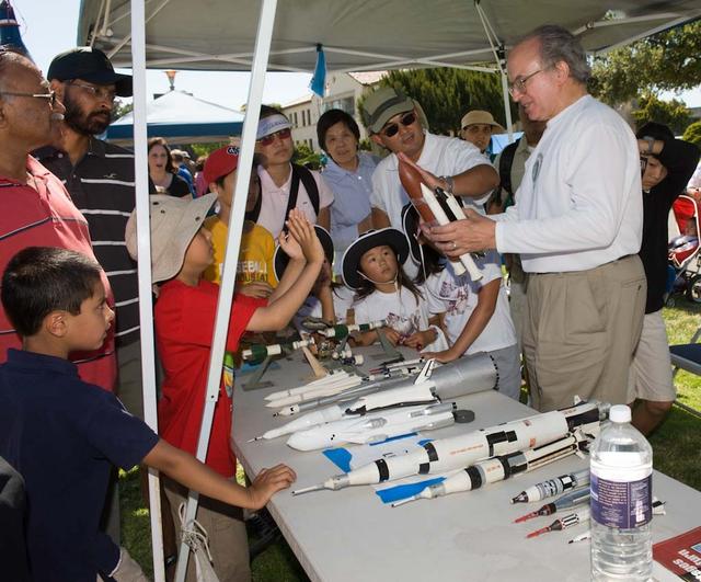 MoonFest: From Apollo to LCROSS and Beyond public event at NASA'S Ames Researc Center, Moffett Field, Calif. The day included scientific talks, model rocket launches on the flight line, musical performances, family-friendly activities and more.