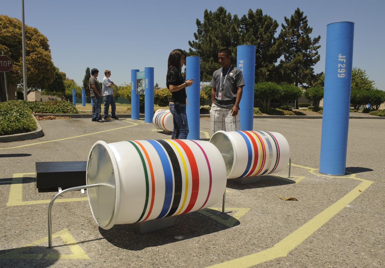 ISU Line of Questions (designed by Planners Collaborative, Inc./depicts a circuit board.) a visual for summer students to find their way around NASA Research Park and to the different venues