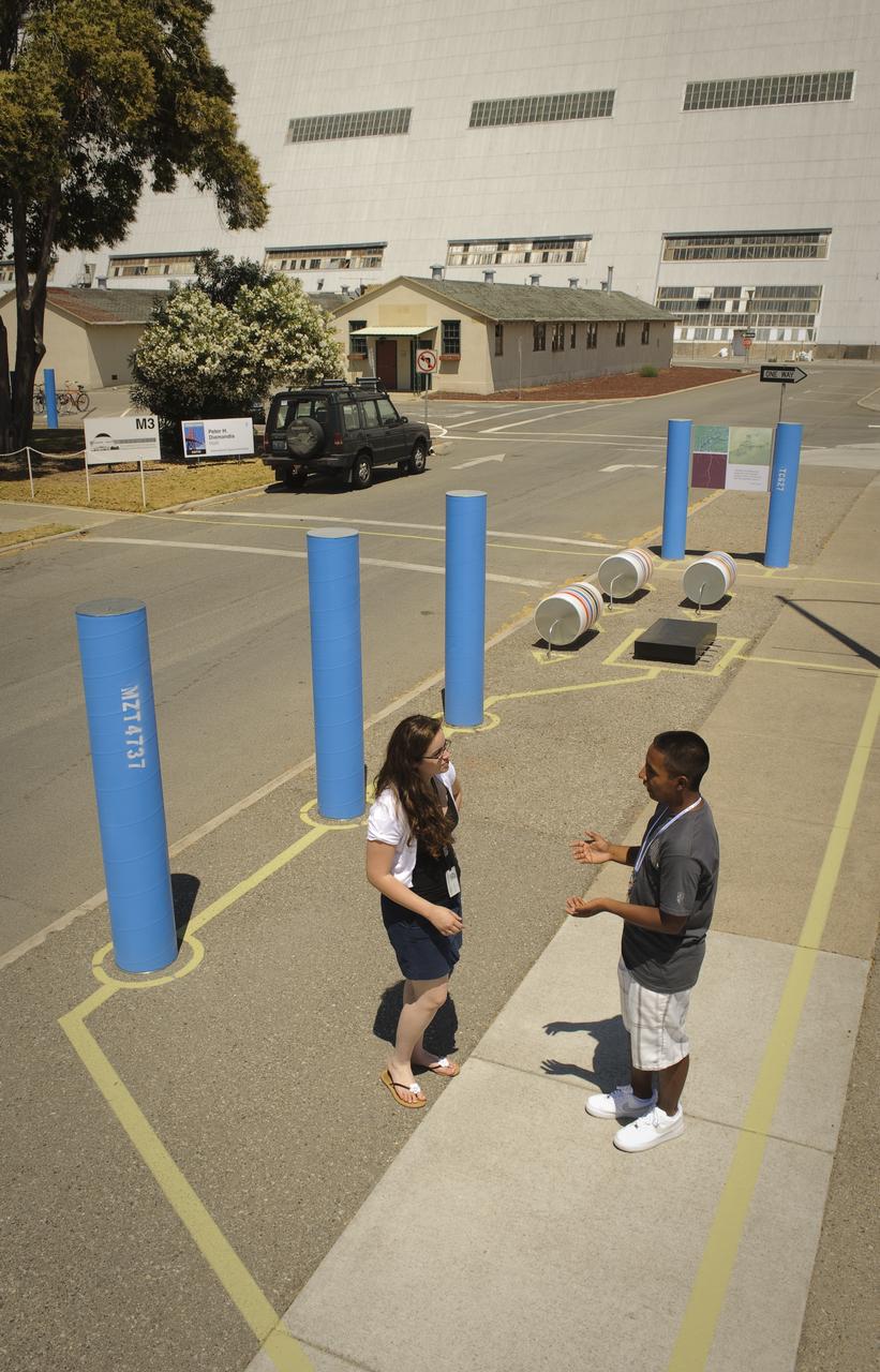 ISU Line of Questions (designed by Planners Collaborative, Inc./depicts a circuit board.) a visual for summer students to find their way around NASA Research Park and to the different venues