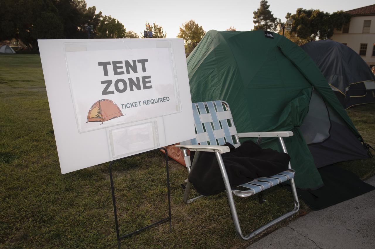 LCROSS Impact Night: Public invited to all night event are setting up tent in the Tent Area of Shenandoah Parade Grounds at NASA Ames Research Center, Moffett Field Calif.