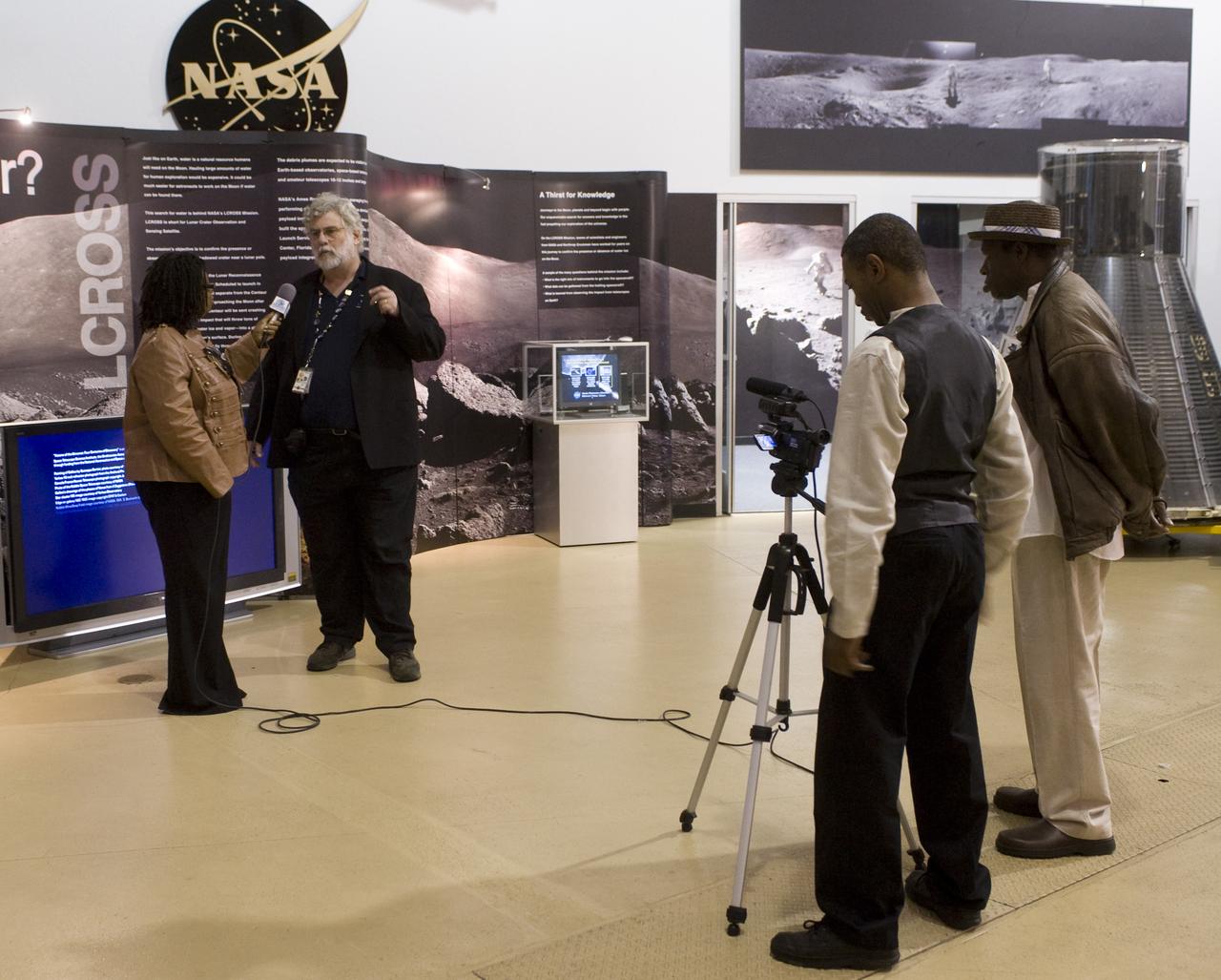 LCROSS Impact Night: Media interviews with Brian Day, Planners Collaborative, Inc.  of the  NASA Ames' LCROSS team.