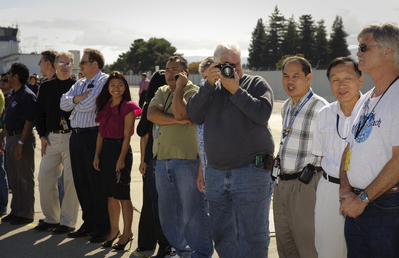 Ames 70_year picture day on Flight line.  JP Wiens taking pictures