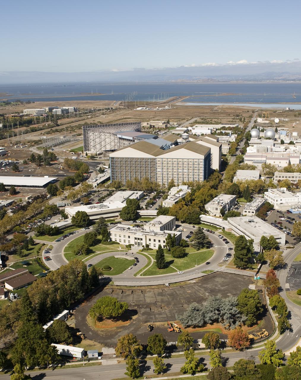 Aerial view of Sustainability Base construction site.