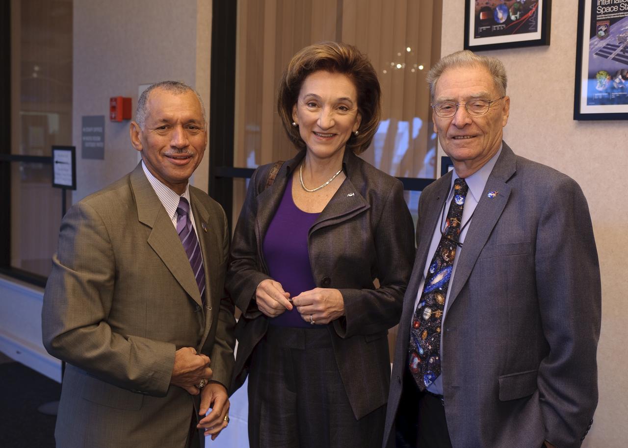 NASA Advisory Council Meeting at NASA Ames Research Center NRP Conference Center. Charlie Bolden, NASA Administrator, Marion Blakey, Chair, Aeronautics Committee and Jack Boyd, Ames Senior Advisor to Center Director/Historian