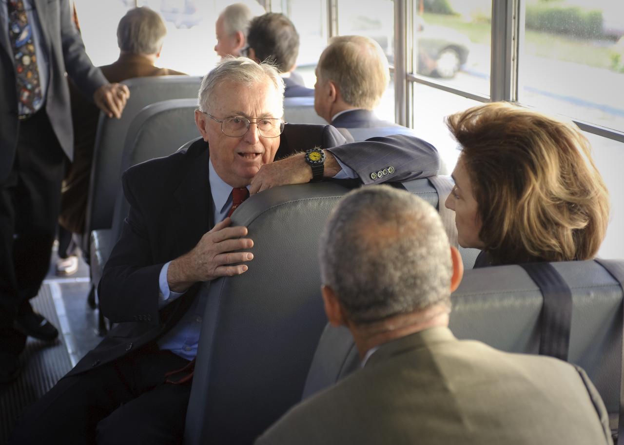 NASA Advisory Council Meeting at NASA Ames Research Center NRP Conference Center. on the bus conversations Charlie Bolden, NASA Administrator, Marion Blakey, Chair, Aeronautics Committee and Dr Westley T Huntress, Jr., Chair, Science Committee