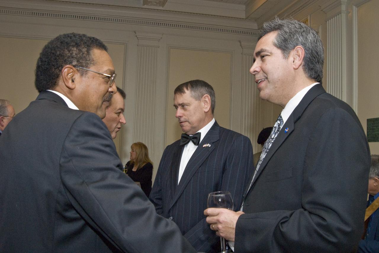 NASA Ames Research Center 70 Year Anniversary Gala Dinner held at Santa Clara University, Santa Clara, California with special guest speaker Nichelle Nichols of Star Trek fame.  with Lew Braxton, Pete Worden and ____