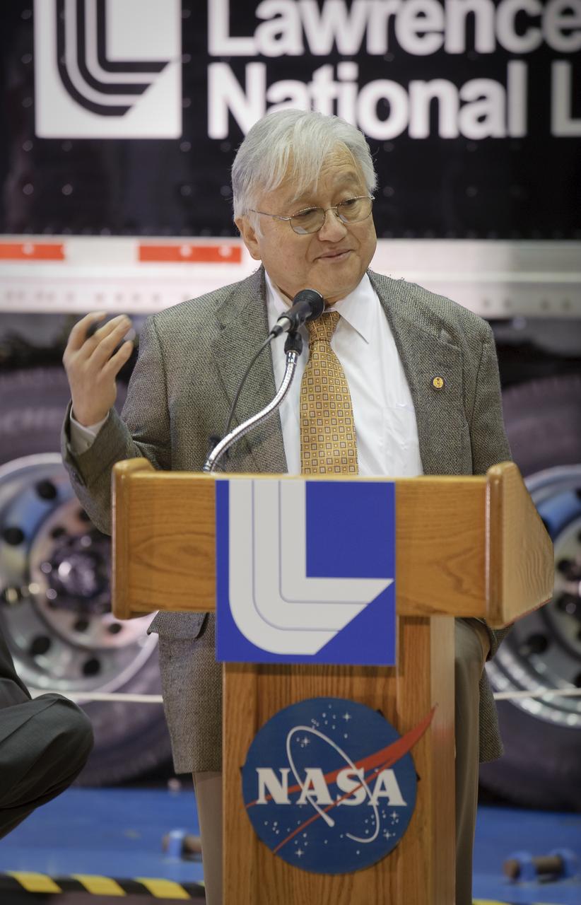 Lawrence Livermore National Laboratories media Day  for their LLNL project aimed at aerodynamic truck and trailer devices. Tests are being preformed in the Ames Full-Scale Aerodynamic Complex 80x120 foot wind tunnel. Mike Honda, U.S Congressman from California's 15th District