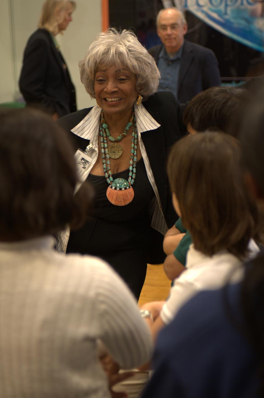 Directors Colloquium, Nichelle Nichols (aka Lt Uhura of Star Trek) and tour of the Ames Aerospace Encounter (AAE) in N-226.