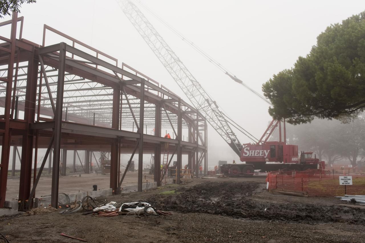 Construction of the new NASA Ames Green Building dubbed Sustainability Base located on the Ames Research Center campus at Moffett Field, CA.
