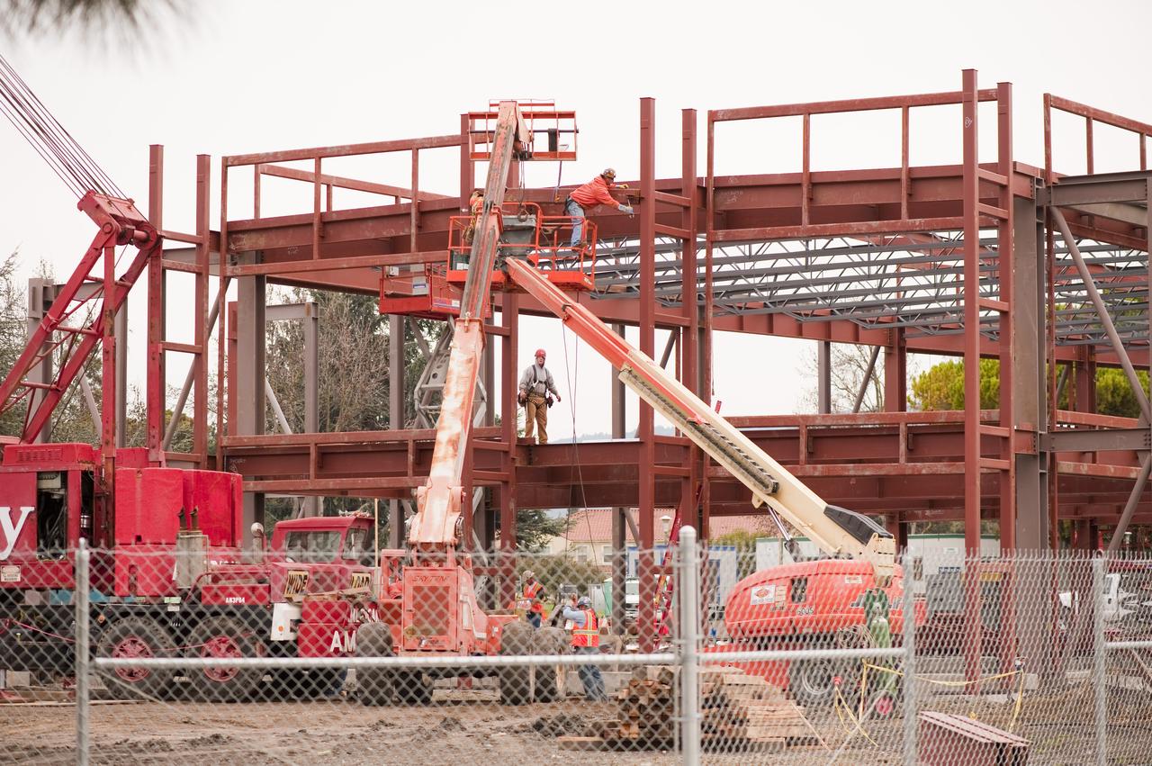 Construction of the new NASA Ames Green Building dubbed Sustainability Base located on the Ames Research Center campus at Moffett Field, CA.