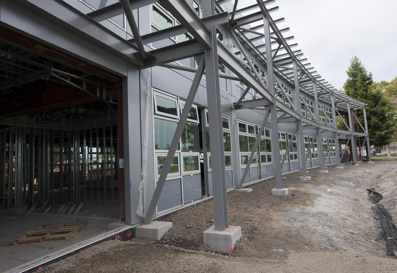 Construction of the new NASA Ames Green Building dubbed Sustainability Base located on the Ames Research Center campus at Moffett Field, CA.