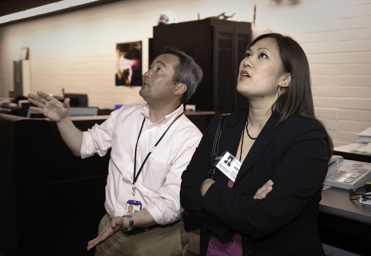U.S. Senator Diane Feinstein of California staffer Christine Epres visits NASA Ames Research Center, Moffett Field, Calif.