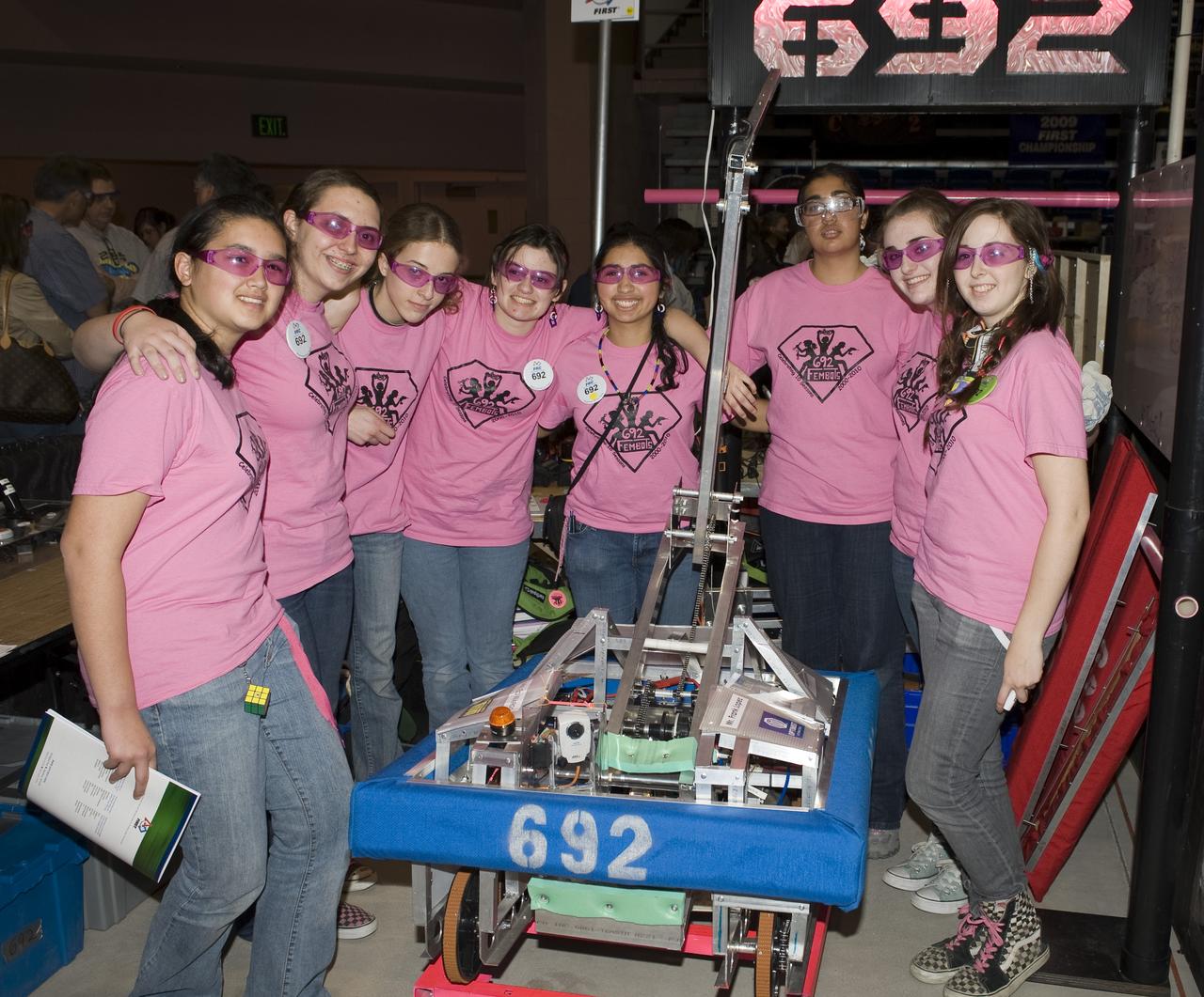 For Inspiration and Recognition of Science and Technology; FIRST Robotics Competition 2010 Silicon Valley Regional held at San Jose State University, San Jose, California The Fembots, ST. Francis H.S., CA Team 692