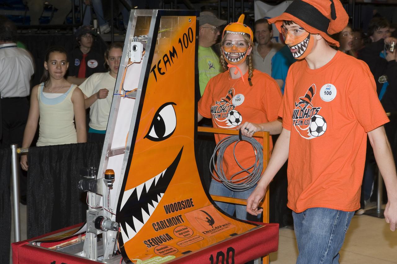 For Inspiration and Recognition of Science and Technology; FIRST Robotics Competition 2010 Silicon Valley Regional held at San Jose State University, San Jose, California  The Wild Hats of Woodside H.S. & Carlmont H. S. & Sequoia H.S & Sequoia H.S. District, CA - Team 100