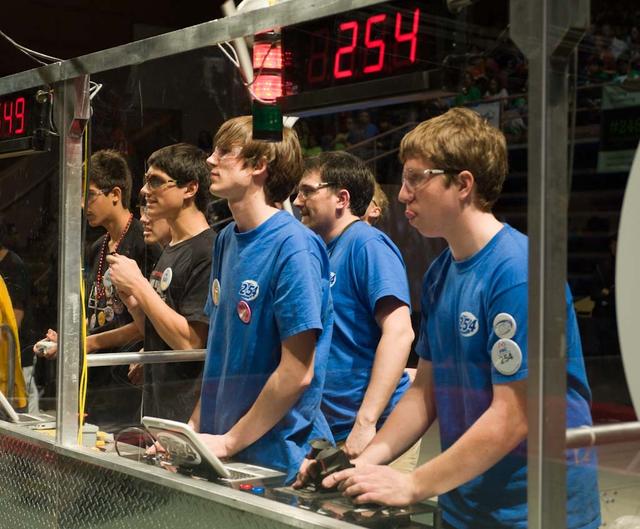 For Inspiration and Recognition of Science and Technology; FIRST Robotics Competition 2010 Silicon Valley Regional held at San Jose State University, San Jose, California cheesy Poofs team 254 driving the robot