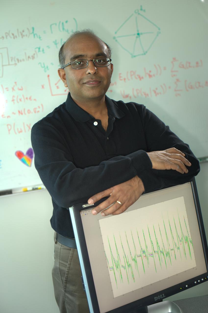 Portrait: Ashok Srivastava in his office N-239 rm 110