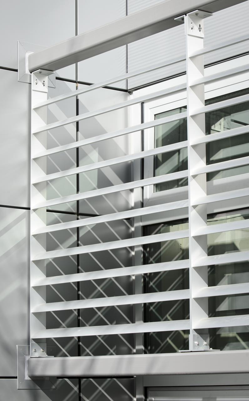 Construction of the new NASA Ames Green Building dubbed Sustainability Base located on the Ames Research Center campus at Moffett Field, CA. windows and shading