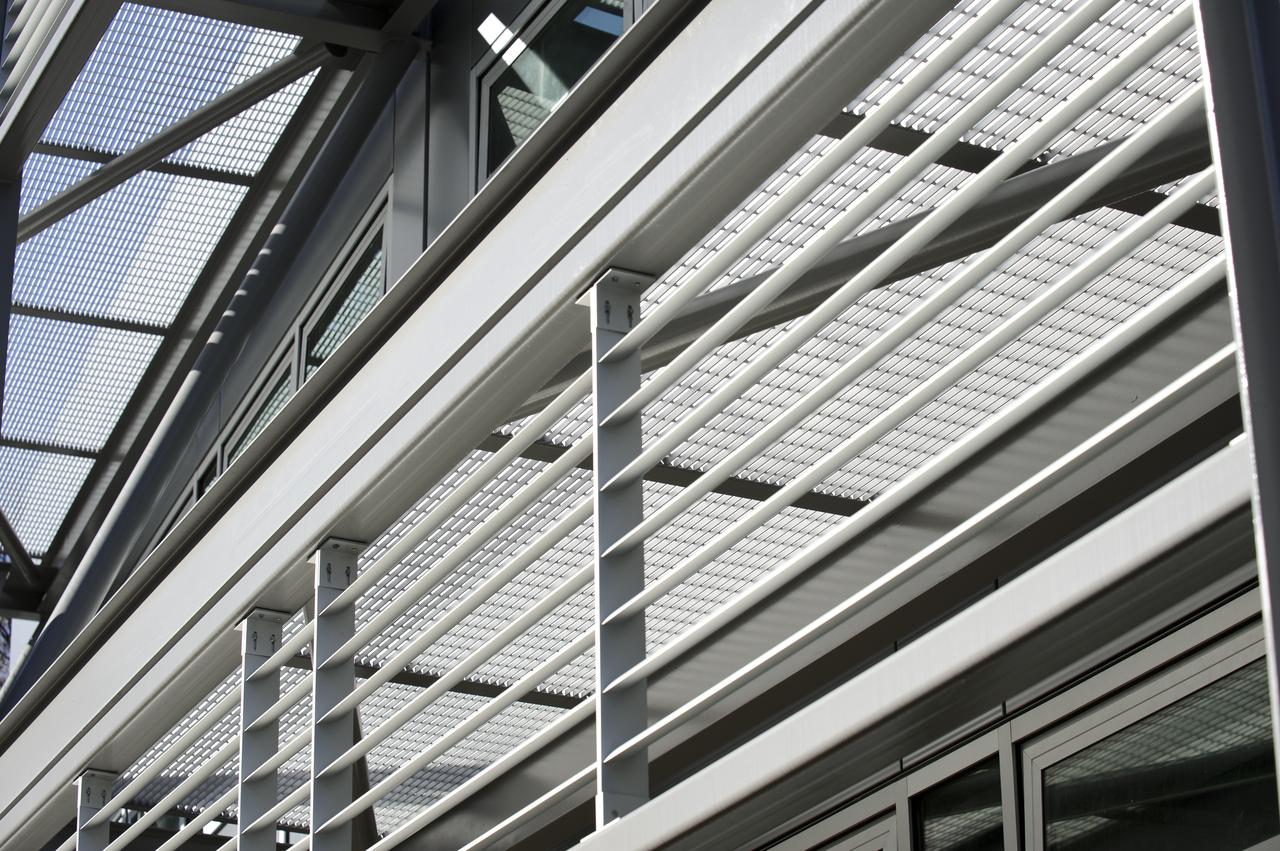 Construction of the new NASA Ames Green Building dubbed Sustainability Base located on the Ames Research Center campus at Moffett Field, CA. windows and shading
