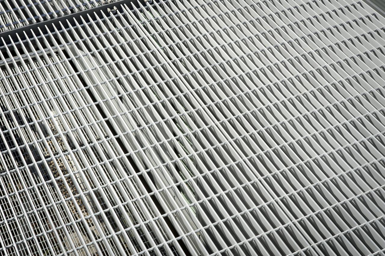 Close-up of window shading seen from above.